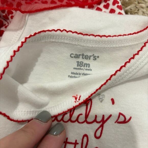 Carters Daddy’s Little Valentine 2 Piece Outfit - Picture 3 of 5